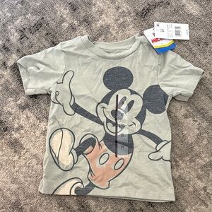 Disney Mickey Mouse Kids T-Shirt - Light Greenish Gray